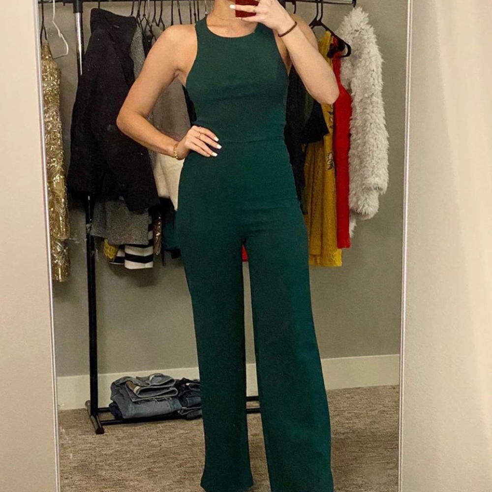 Green jumpsuit